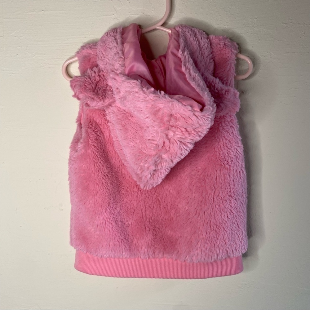 Vintage Y2K Limited Too Pink Faux Fur Vest Size 2T - Picture 4 of 7